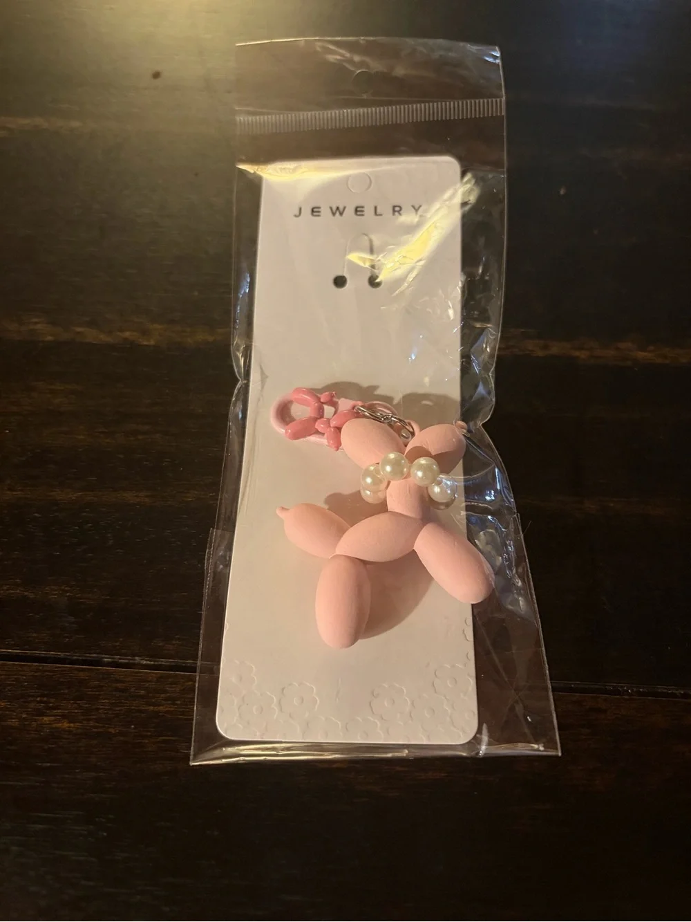 NWT Pink Balloon Animal Bag Charm